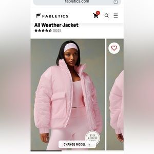 khloe kardashian limited edition fabletics drop jacket! brand new with tags